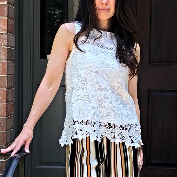 ✨LAST ONE ✨White sleeveless boho crochet top - Picture 2 of 8